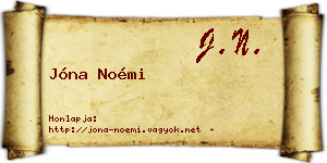 Jóna Noémi névjegykártya